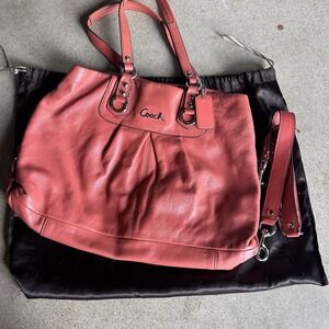 COACH ASHLEY CARRYALL F15513 CONVERTIBLE SATCHEL/SHOULDER BAG 10"Hx15.5"L/GUC